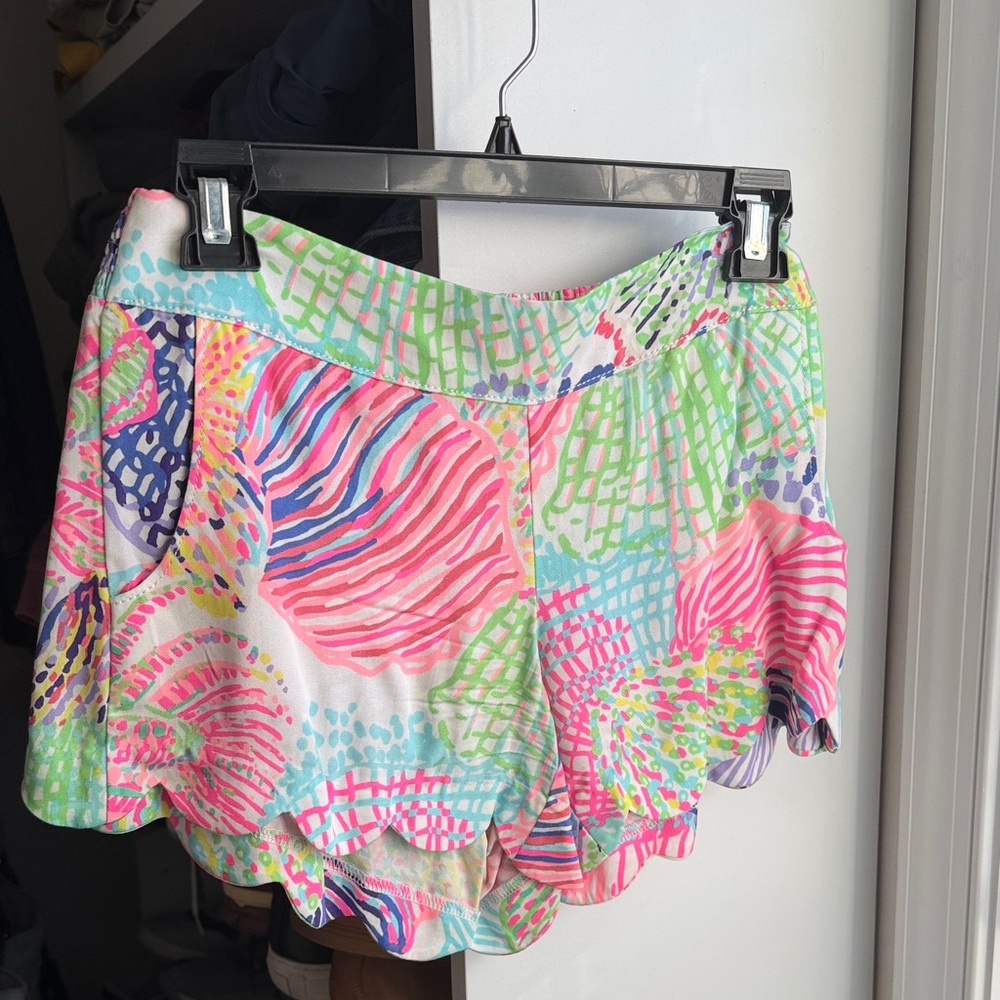Lilly Pulitzer Pastel Neon Multi-Print Scalloped Shorts